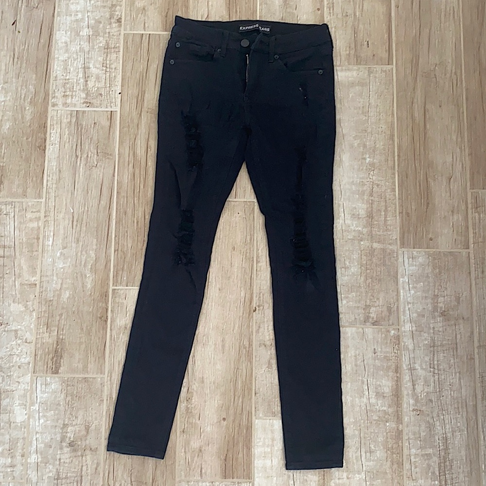 Express Distressed jeggings